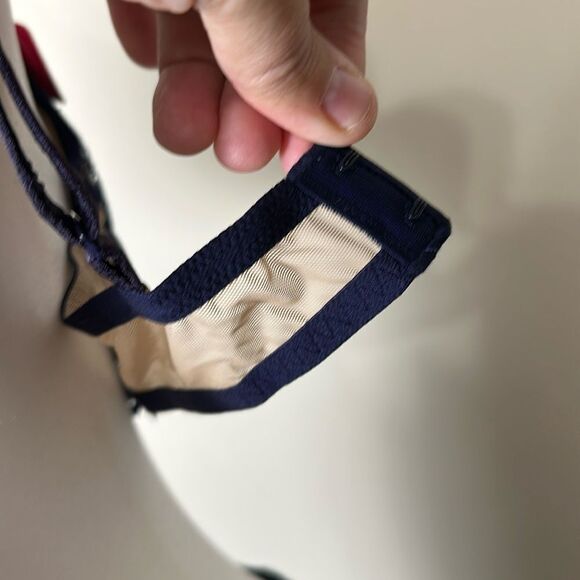 LILY OF FRANCE 36C Midnight Beige Unlined Lace Mesh Underwire Bra - Picture 10 of 11